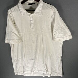 Michael Brandon Polo Shirt‎ Men's XXL Cream Short Sleeve Casual Golf Polo